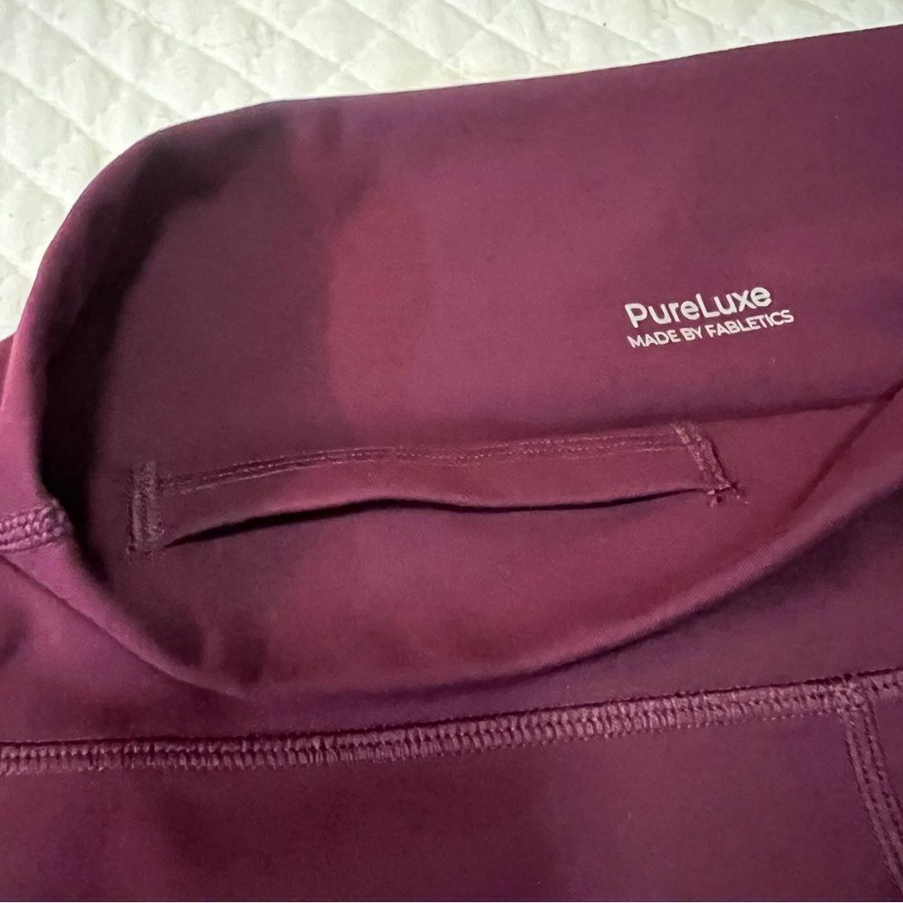 Fabletics Deep Burgundy Leggings - Picture 2 of 12